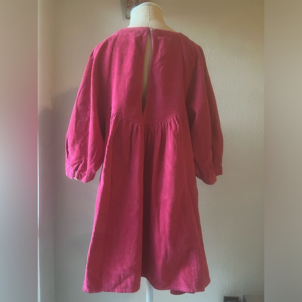 Free People Women's XS Pink Corduroy Puff Sleeve Tunic Top - Picture 11 of 16